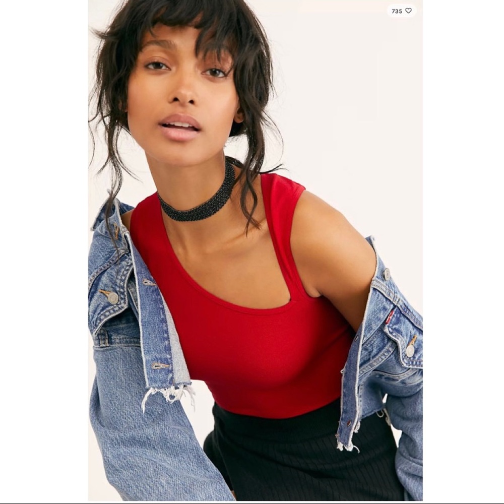 Free people All Asymmetrical Red Cami